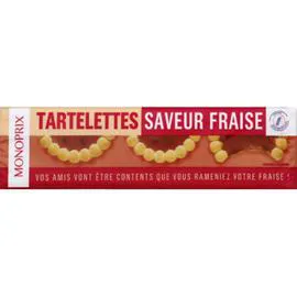MONOPRIX Tartelettes saveur fraise 150g