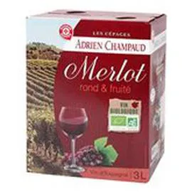 MARQUE REPÈRE, ADRIEN CHAMPAUD Vin d'Espagne rouge Merlot Bio 3l