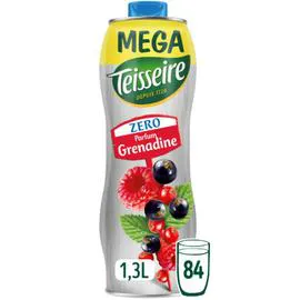 TEISSEIRE Boisson concentrée grenadine zéro sucres 1,3l