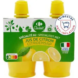 CARREFOUR CLASSIC' Spécialité au jus de citron 2x115ml