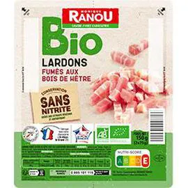 MONIQUE RANOU BIO Lardons fumés conservation sans nitrite Bio 2x75g