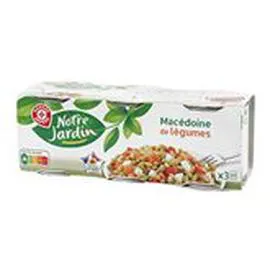 MARQUE REPÈRE, NOTRE JARDIN Macédoine légumes 3x130g