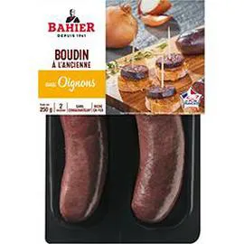 BAHIER Boudin noir à l'ancienne aux oignons 250g