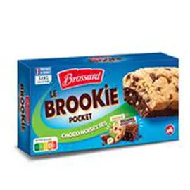 BROSSARD Brookie Pocket Chocolat noisettes x4 184g