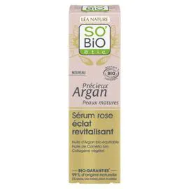LÉA NATURE, SO'BIO ÉTIC Sérum Visage Rose Eclat Revitalisant Peaux Matures Précieux Argan Bio 30ml
