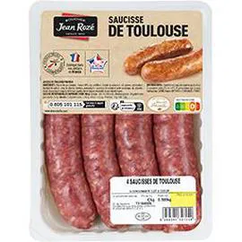JEAN ROZÉ Saucisses de Toulouse 500g