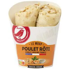 AUCHAN Le Wrap poulet rôti sauce césar 190g