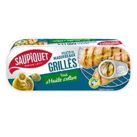 SAUPIQUET Filets de maquereaux grillés à l'Huile d'Olive 120g