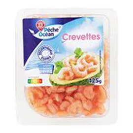 MARQUE REPÈRE, PÊCHE OCÉAN Petites crevettes roses 125g