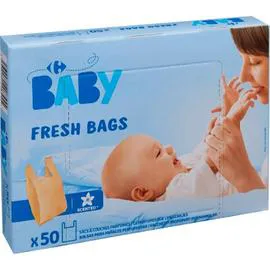 CARREFOUR BABY Sacs à couches parfumés x50