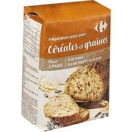 CARREFOUR Farine pour pain aux céréales et graines 1kg