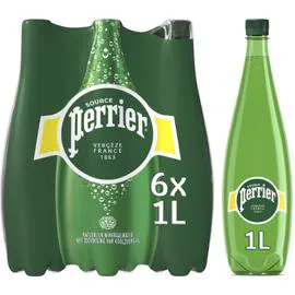 PERRIER Eau gazeuse minérale naturelle 6x1l