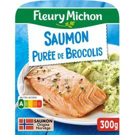 FLEURY MICHON Plat cuisiné filet de saumon purée de brocolis 300g