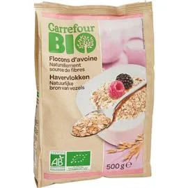 CARREFOUR BIO Flocons d'avoine bio 500g