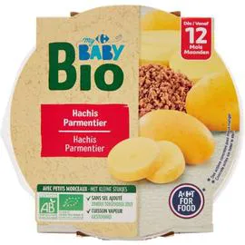 CARREFOUR BABY Plat bébé bio hachis parmentier dès 12 mois 230g