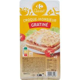 CARREFOUR CLASSIC' Croque-monsieur gratiné 2x130g