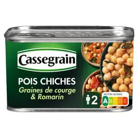 CASSEGRAIN Pois chiches aux graines de courge et romarin 265g