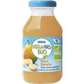NESTLÉ, NATURNES Boisson bébé bio poire & banane dés 6 mois sans sucres ajoutés 200ml