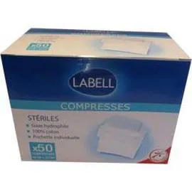 LABELL Compresses stériles x50