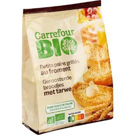CARREFOUR BIO Petits pains bio grillés au froment 225g