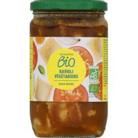 MONOPRIX BIO Ravioli végétariens sauce tomate bio 650g
