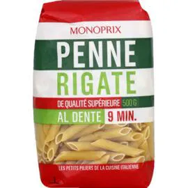 MONOPRIX Penne rigate, de qualité supérieure 500g
