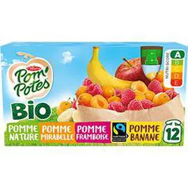 MATERNE, POM'POTES Compote Bio Multivariétés 12x90g