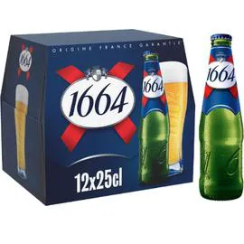 KRONENBOURG, 1664 Bière Lager Blonde 12x25cl