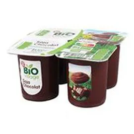 MARQUE REPÈRE, BIO VILLAGE Dessert au soja Bio - Chocolat 4x100g