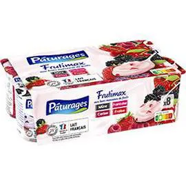 PÂTURAGES Frutimax - Yaourt aux bons morceaux de fruits 8x125g