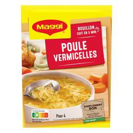 MAGGI Bouillon déshydraté poule et vermicelles cuit en 5min 65g