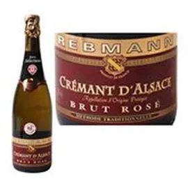 MARQUE REPÈRE, REBMANN AOC Crémant d'Alsace brut rosé 75cl