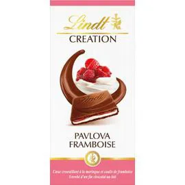 LINDT, EXCELLENCE Chocolat lait pavlova framboise 150g