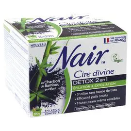 NAIR Cire dépilatoire detox 2 en 1 au charbon 380g