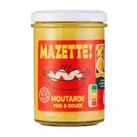 MAZETTE! Moutarde bio fine et douce bocal 190g