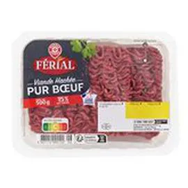 MARQUE REPÈRE, FÉRIAL Viande bovine hachée Origine France - 15% MG 500g