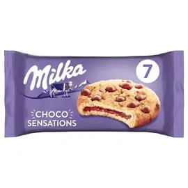 MILKA Cookies au chocolat fondant aux pépites de chocolat Choco Sensations 208g