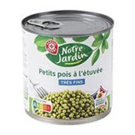 MARQUE REPÈRE, NOTRE JARDIN Petits pois A l'étuvée - Très fins 280g