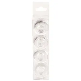 DEVINEAU Mini Bougeoirs, 3X2,7Cm, Transparents x4