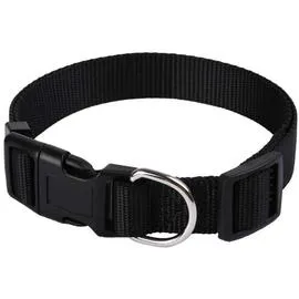 ANIMALIS Collier Basic 40mm et 45/72cm pour Chien Noir 120g