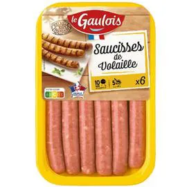 LE GAULOIS Saucisses volaille x6 300g