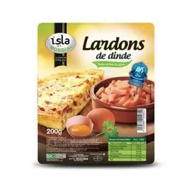 ISLA MONDIAL Lardons de dinde halal fumés 200g