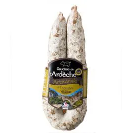 PÈRE 3 FILS Saucisse sèche, à l'ancienne, véritable fabrication artisanale en Cévennes d'Ardèche 250g