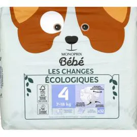 MONOPRIX BÉBÉ Couches écologiques Taille 4 x32 x36