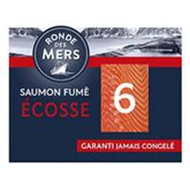 MARQUE REPÈRE, RONDE DES MERS Saumon fumé Ecosse - 6 tranches 200g