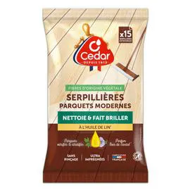 O'CEDAR Cedar Serpillères Parquets Modernes x15