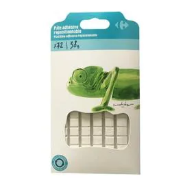 CARREFOUR Adhésif en pâte 72 pastilles blanc x72