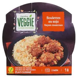 CARREFOUR VEGGIE Plat cuisiné boulettes au soja 300g