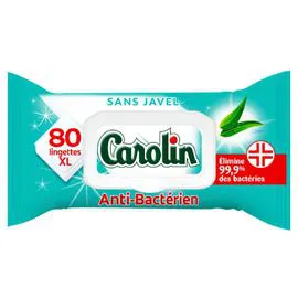 CAROLIN Lingette Anti-Bactérien S/Javel x80