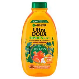 GARNIER Ultra Doux shampooing Enfants 2-en-1 à l'Abricot et Fleur de Coton 600ml